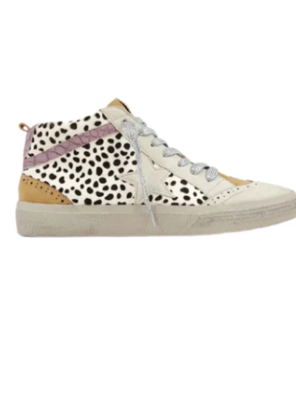 Shu Shop Paulina beige Leopard Accent Sneaker size 10